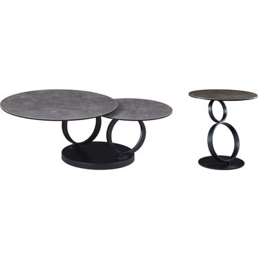 Dallas Black Occasional Table Set