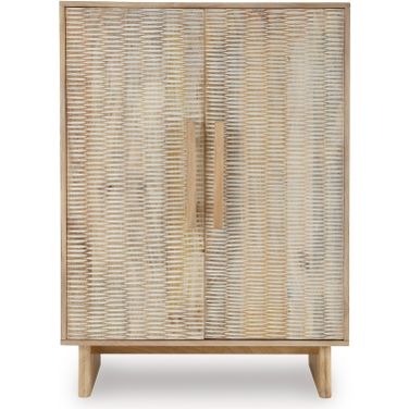 Dallinbury Accent Cabinet In Whitewash and Natural