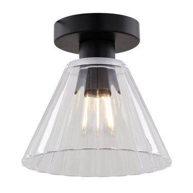 Dalton 8 Inch 1 Light Flush Mount In Matte Black