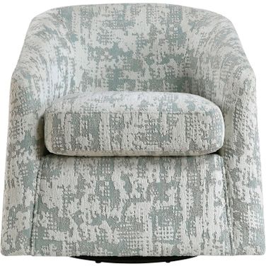 Dalton Swivel Chair In Green and Beige