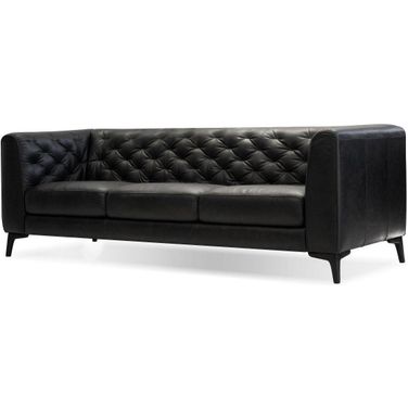 Dalton Vintage Black With Black Powder Coated Legs Sofa