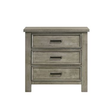 Damen 3-Drawer Nightstand In Drift Grey