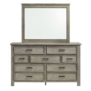 Damen Dresser and Mirror Set In Drift Grey