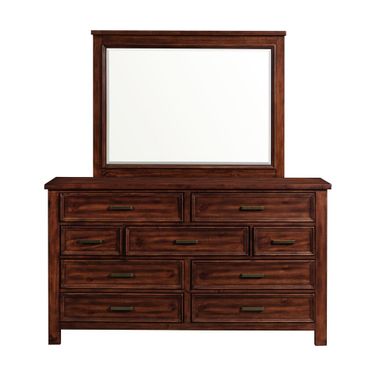 Damen Dresser and Mirror Set In Rich Cherry