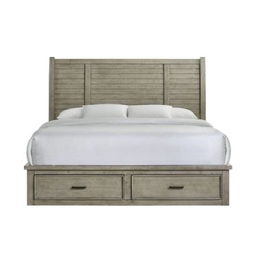 Damen King Storage Bed In Drift Grey
