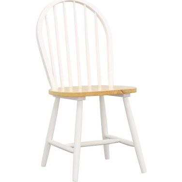Cinder Windsor Side Chairs Natural Brown and White Set of 4