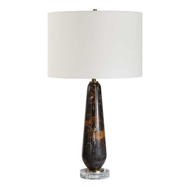 Dames Table Lamp In Black and Brown