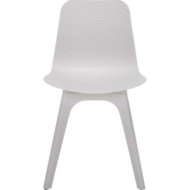 Damiano Molded Plastic Dining Chair Set of 2 In White