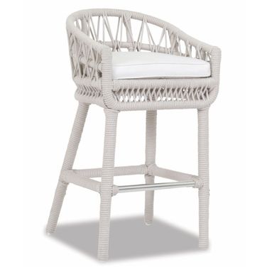 Dana Rope Bar Stool in Linen Canvas