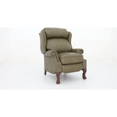 Danbury Push Thru The Arms Recliner In Olive