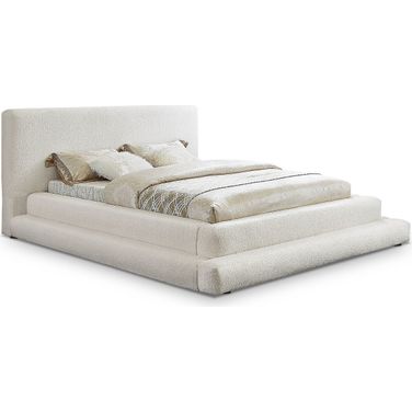 Dane Teddy Fabric King Bed In Cream