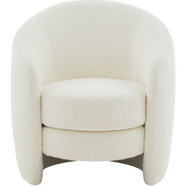 Danianna Boucle Accent Chair In Ivory