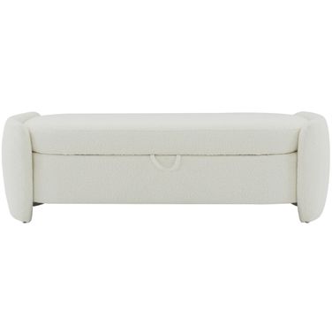 Danianna Boucle Bench In Ivory