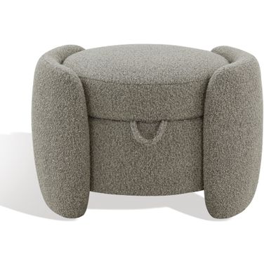 Danianna Boucle Ottoman In Light Brown