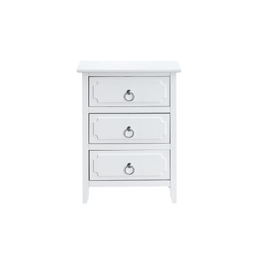 Daniel 3 Drawer Nightstand In White