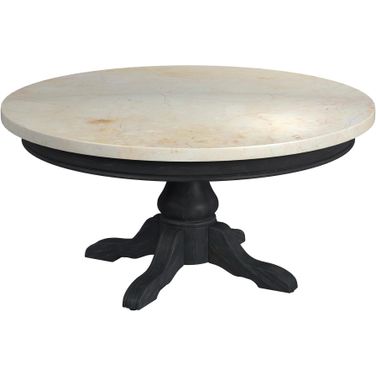 Danielle Marble Round Coffee Table In Black