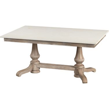 Danielle Rectangular Marble Dining Table In Tan/Beige