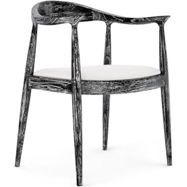 Danish Armchair Set of 2 In Jet Black