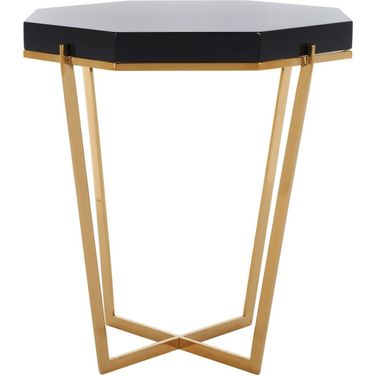 Danna End Table In Gold And Black