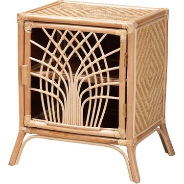Danna Rattan Nightstand In Natural Brown