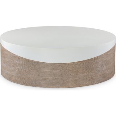 Danny Outdoor Cocktail Table In White and Brown