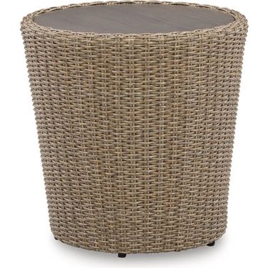 Danson Beige Round End Table
