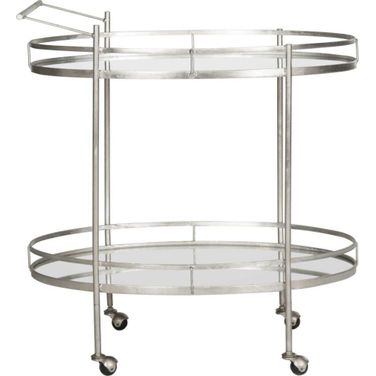 Dante Silver and Mirror Bar Cart