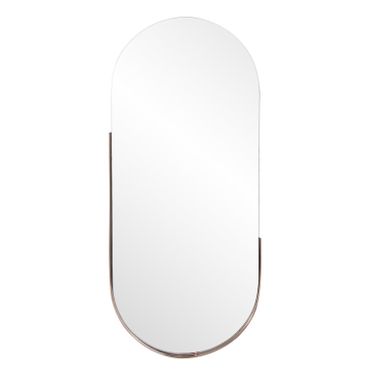 Dante Stainless Steel Capsule Mirror In Rose Gold