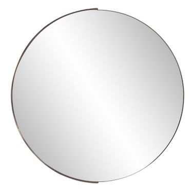 Dante Stainless Steel Round Mirror In Rose Gold