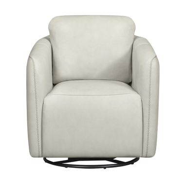 Dante Swivel Glider Accent Chair In Renaissance Ivory