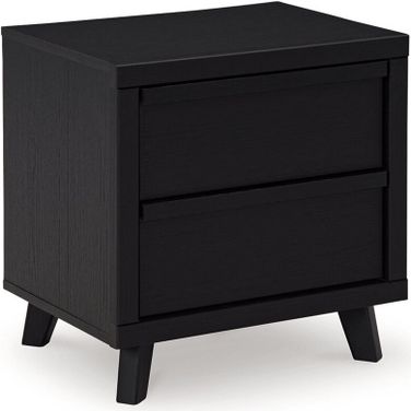 Danziar Black Two Drawer Night Stand