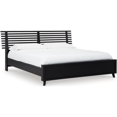 Danziar King Slat Panel Bed In Black