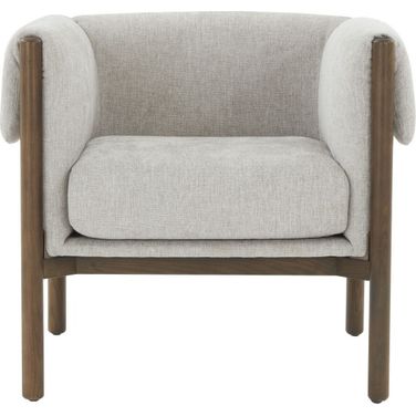 Daphanie Accent Chair In Grey and Dark Brown