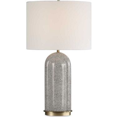Dapple Table Lamp In White and Brown