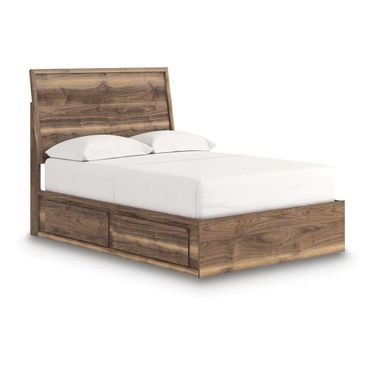 Darcalli Full Panel Bed with Storage In Brown
