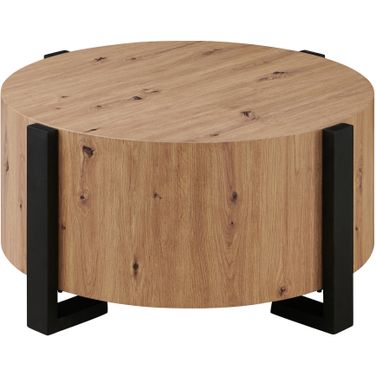 Darcie Faux Wood Cocktail Table In Tan
