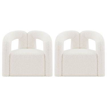 Darian Accent Chair Set of 2 In Cream