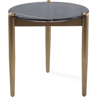Dario Black Marble Top End Table