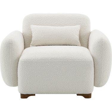 Darius Chair with Pillow In Beige Boucle