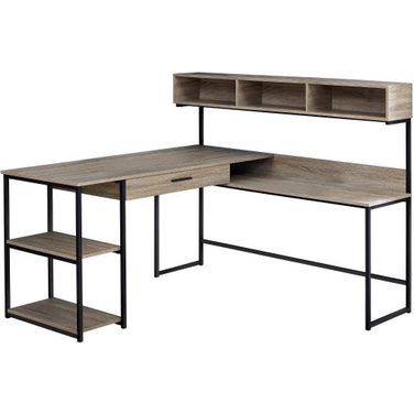 Dark Taupe Computer Desk Corner
