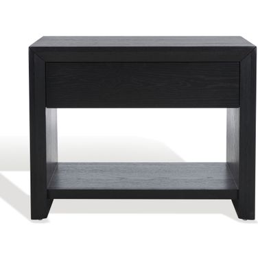Darnell Wood 1 Drawer Nightstand In Black