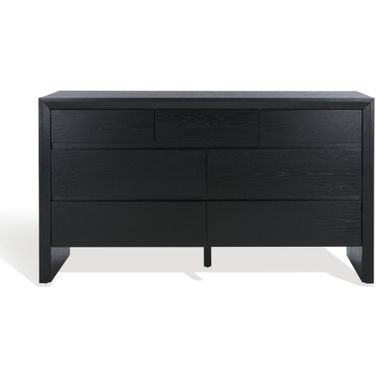 Darnell Wood 7 Drawer Dresser In Black