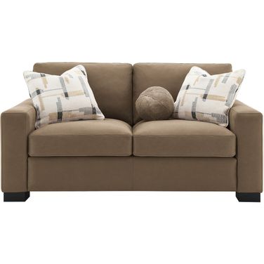 Darya Loveseat with 3 Pillows In Brown