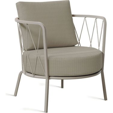 Dasy Accent Chair In Mudd Grey Frame and Grey Cushions