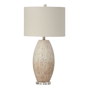Dauphin Table Lamp In White and Cream