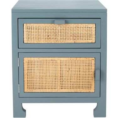 Dave 1 Drawer 1 Door Nightstand in Blue Grey