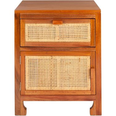 Dave 1 Drawer 1 Door Nightstand in Natural