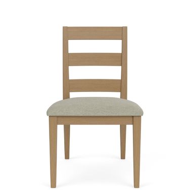 Davie Upholstered Seat Side Chair Set of 2 In Pale Oak