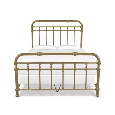 Davina King Complete Bed with Metal Profile In Milky Gold