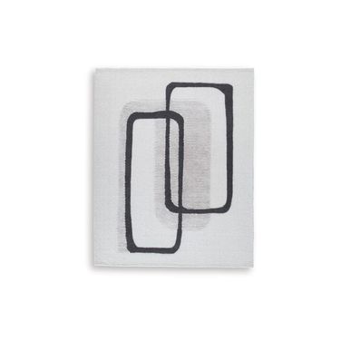 Davismour 7'8" x 10' Area Rug In Ivory/Taupe/Charcoal